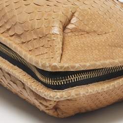 Pre Owned Lanvin Beige/Black Python and Leather Amalia Shoulder Bag