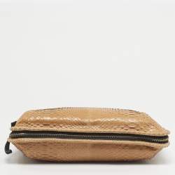 Pre Owned Lanvin Beige/Black Python and Leather Amalia Shoulder Bag