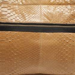 Pre Owned Lanvin Beige/Black Python and Leather Amalia Shoulder Bag