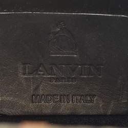 Pre Owned Lanvin Green Python Leafy Box Clutch