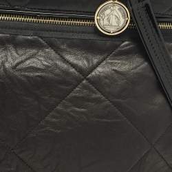 Pre Owned حقيبة كتف لانفان أمالي جلد مبطن أسود