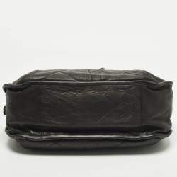 Pre Owned حقيبة كتف لانفان أمالي جلد مبطن أسود