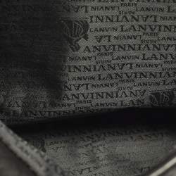 Pre Owned حقيبة كتف لانفان أمالي جلد مبطن أسود