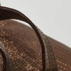 Pre Owned Lanvin Happy Metallic Lizard Embossed Leather Shoulder Bag