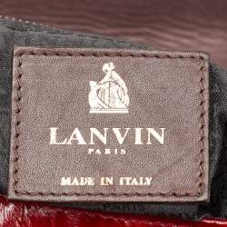 Pre Owned Lanvin Happy Red Eel Leather Shoulder Bag