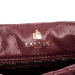 Pre Owned Lanvin Red Leather Medium Happy Classic Shoulder Bag