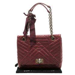 Pre Owned Lanvin Red Leather Medium Happy Classic Shoulder Bag