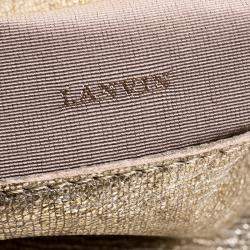 Pre Owned Lanvin Gold Leather Happy Shoulder Bag