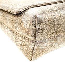 Pre Owned Lanvin Gold Leather Happy Shoulder Bag