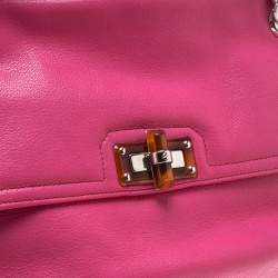 Pre Owned Lanvin Pink Leather Chain Shoulder Bag