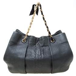 Pre Owned Lanvin Dark Grey Leather Amalia Hobo