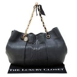 Pre Owned Lanvin Dark Grey Leather Amalia Hobo