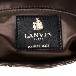 Pre Owned Lanvin Brown Python Happy Shoulder Bag