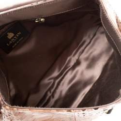 Pre Owned Lanvin Brown Python Happy Shoulder Bag