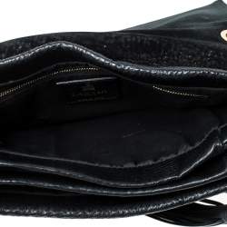 Pre Owned Lanvin Black Leather Sugar Stitch Shoulder Bag