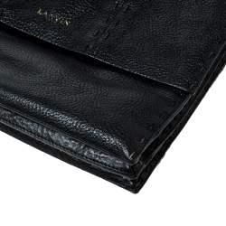 Pre Owned Lanvin Black Leather Sugar Stitch Shoulder Bag