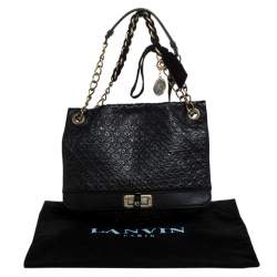 Pre Owned Lanvin Black Leather Happy Shoulder Bag