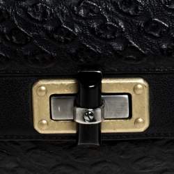 Pre Owned Lanvin Black Leather Happy Shoulder Bag