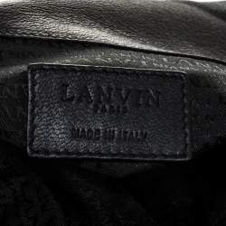 Pre Owned Lanvin Black Leather Happy Shoulder Bag