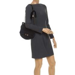 Pre Owned Lanvin Black Leather Happy Shoulder Bag