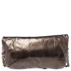 Pre Owned Lanvin Metallic Python Happy Shoulder Bag