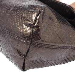 Pre Owned Lanvin Metallic Python Happy Shoulder Bag