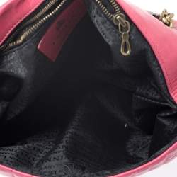 Pre Owned Lanvin Magenta Leather Happy Shoulder Bag