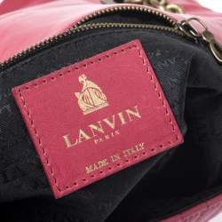 Pre Owned Lanvin Magenta Leather Happy Shoulder Bag