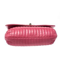 Pre Owned Lanvin Magenta Leather Happy Shoulder Bag