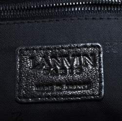 Lanvin Black Leather Lucite Frame Chain Shoulder Bag