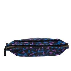 Pre Owned Lanvin Multicolor Printed Nylon and Patent Leather Shoulder Bag