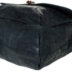 Pre Owned Lanvin Green Leather Happy Shoulder Bag