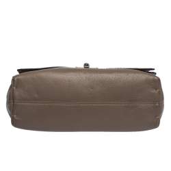 Pre Owned Lanvin  Beige Leather Happy Flap Shoulder Bag