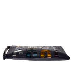 Pre Owned Lanvin Blue Leather Cool Clutch