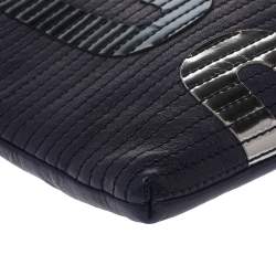 Pre Owned Lanvin Blue Leather Cool Clutch