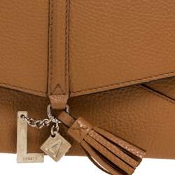 Pre Owned Lanvin Brown Leather Envelope Tassel Clutch