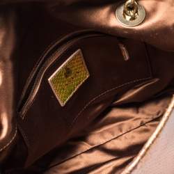 Lanvin Peach Holographic Python Happy Shoulder Bag