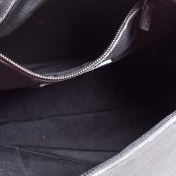 Pre Owned Lanvin Metallic Silver Lizard Embossed Leather Happy Shoulder Bag