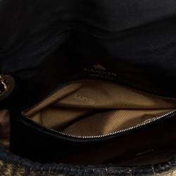 Pre Owned Lanvin Gold/Black Calfhair Medium Happy Shoulder Bag