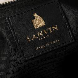 Pre Owned Lanvin Grey/Olive Green Quilted Leather Amalia Cabas Tote