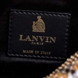Lanvin Beige/Gold Python Metal Edge Pouch