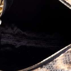 Lanvin Beige/Gold Python Metal Edge Pouch