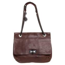 Pre Owned Lanvin Brown Leather Happy Shoulder Bag