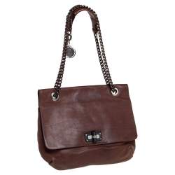 Pre Owned Lanvin Brown Leather Happy Shoulder Bag