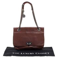 Pre Owned Lanvin Brown Leather Happy Shoulder Bag