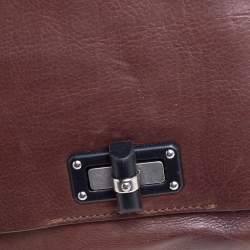 Pre Owned Lanvin Brown Leather Happy Shoulder Bag