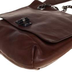 Pre Owned Lanvin Brown Leather Happy Shoulder Bag