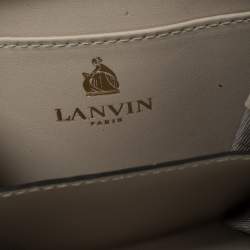Lanvin Grey/White Python Zip Around Compact Wallet