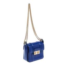 Lanvin Blue Leather Jiji Shoulder Bag