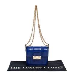 Lanvin Blue Leather Jiji Shoulder Bag